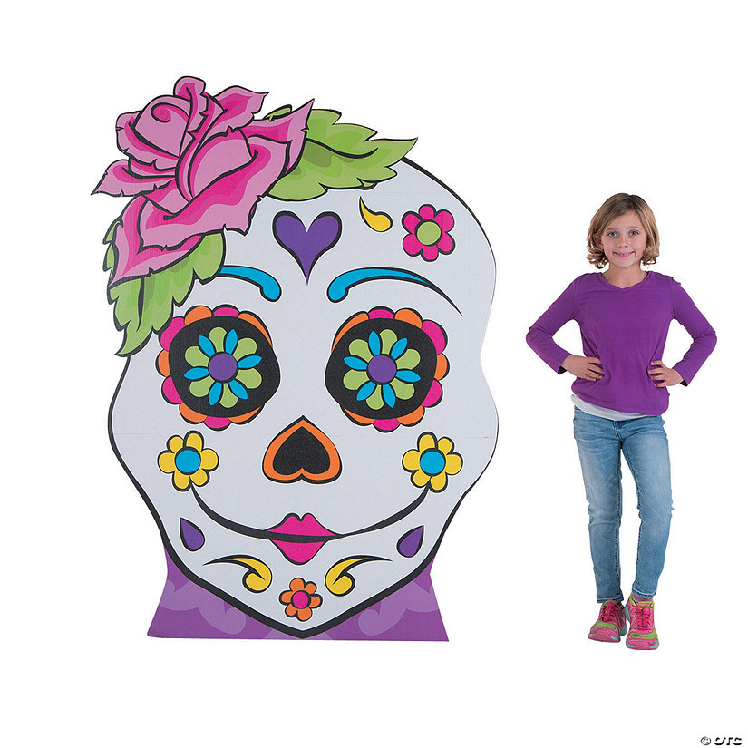 61" Day of the Dead Sugar Skull Girl Cardboard Cutout Stand-Up Image