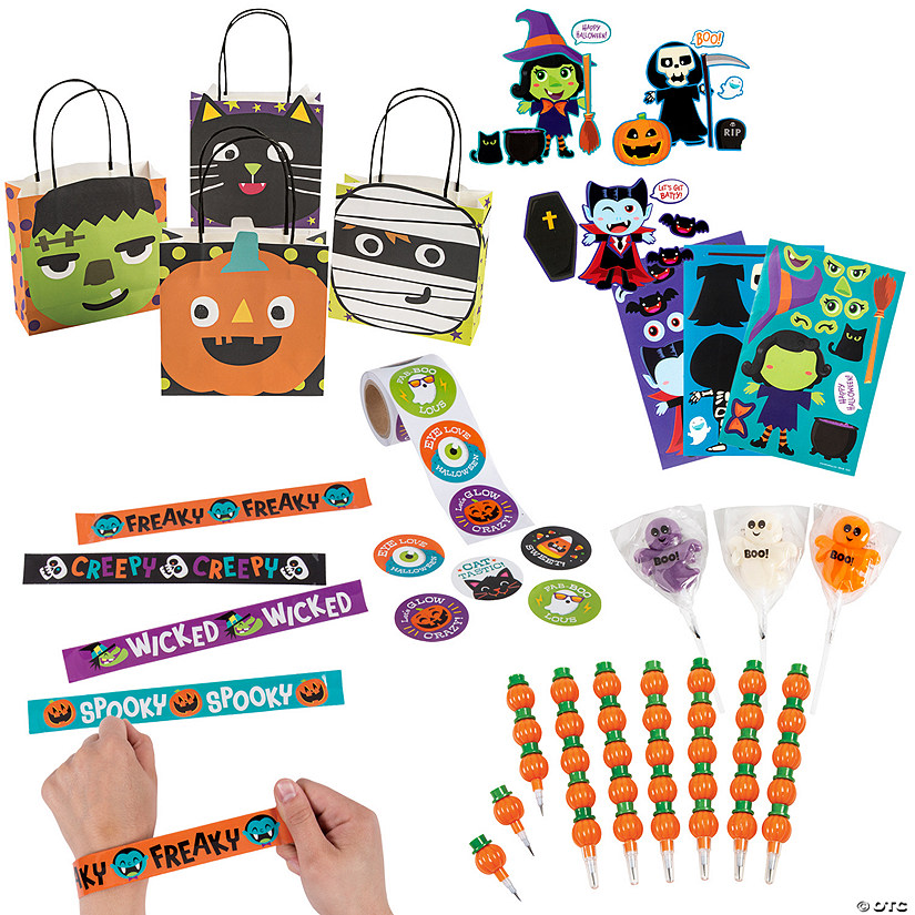 61 Pc. Halloween Party Handout Kit for 12 Guests Image