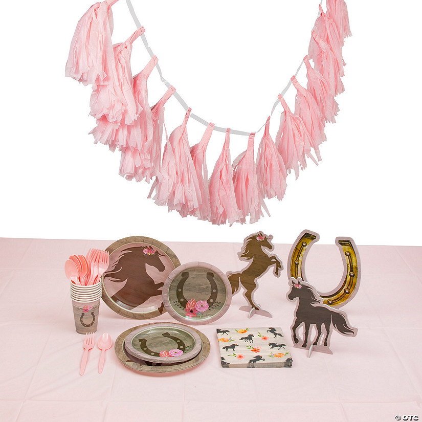 61 Pc. Horse Party Tableware Kit for 8 Guests Image