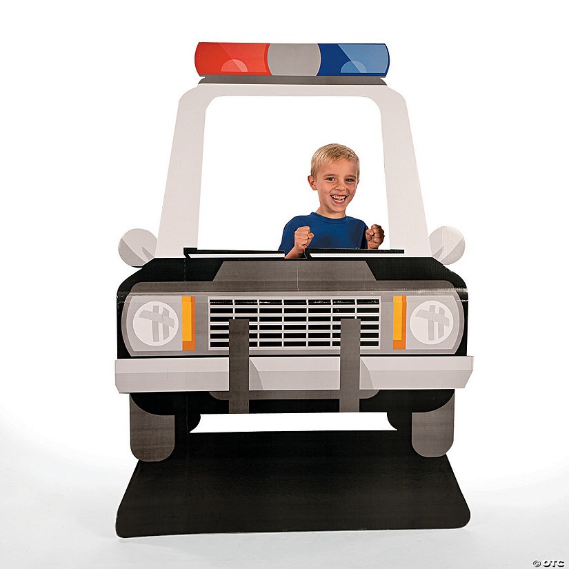 61" Police Car Cardboard Cutout Stand-In Stand-Up Image