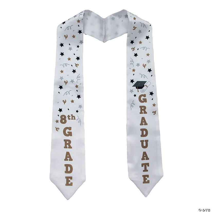 62" Kids Middle School 8th Grade Polyester Graduation Stole Image