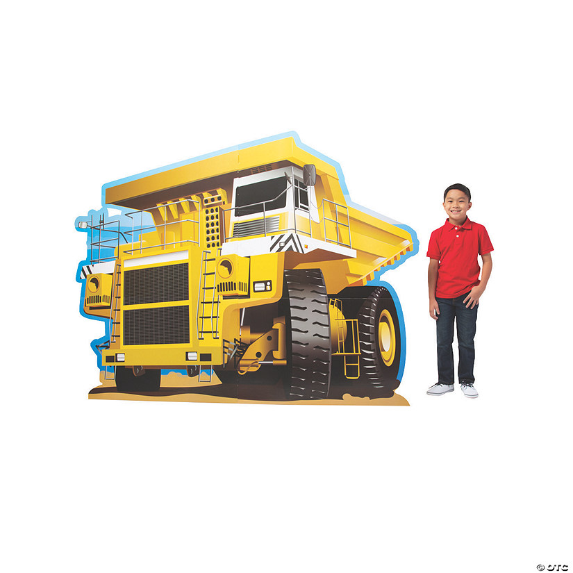 63" Construction Large Truck Cardboard Cutout Stand-Up - 2 Pc. Image