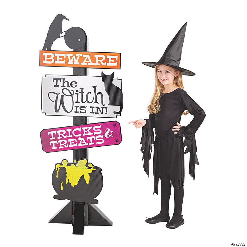 64" Witch&#8217;s Brew Halloween Directional Sign Cardboard Stand-Up Image
