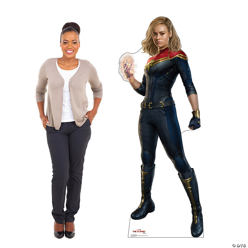66" Marvel Comics The Marvels Captain Marvel Life-Size Cardboard Cutout Stand-Up Image