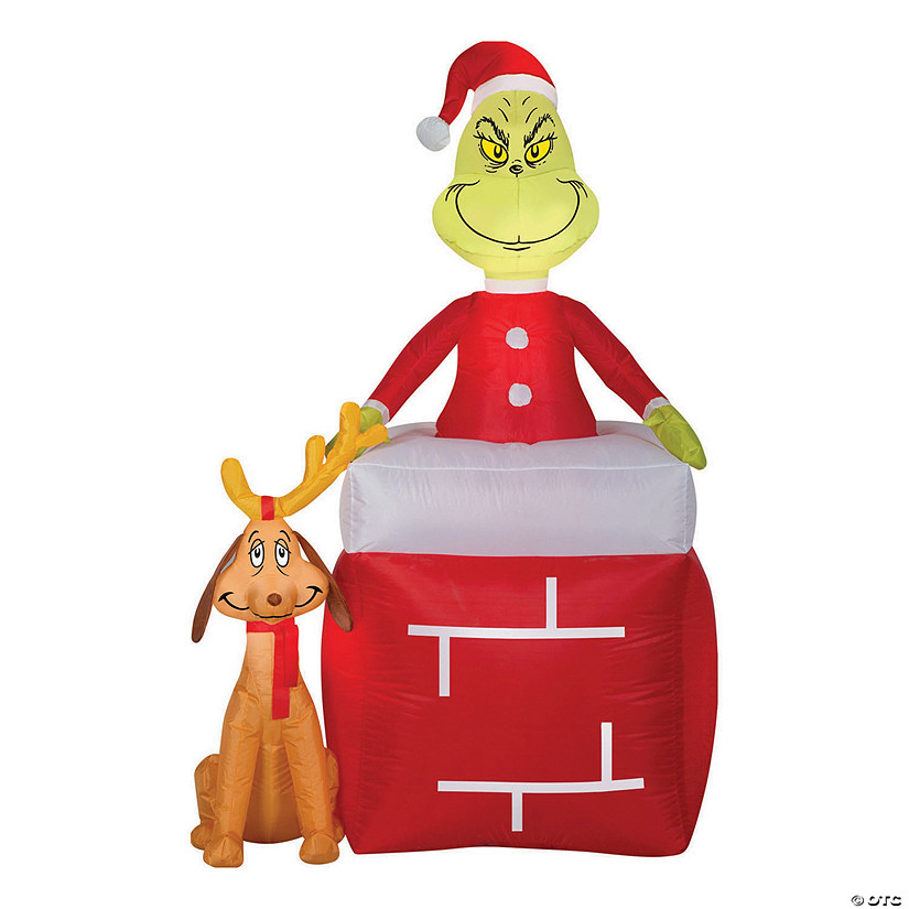 66" Medium Blow Up Inflatable Dr. Seuss&#8482; The Grinch & Max Image