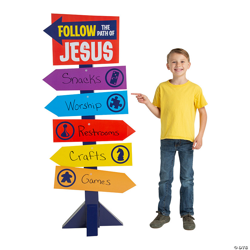 67" Board Game VBS Directional Sign Cardboard Cutout Stand-Up Image