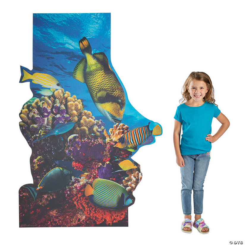 67" Coral Reef & Fish Cardboard Cutout Stand-Up Image