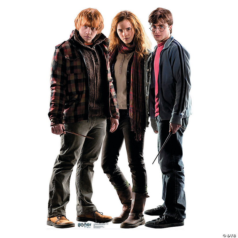 67" Harry Potter&#8482; Ron, Hermione & Harry Life-Size Cardboard Cutout Stand-Up Image