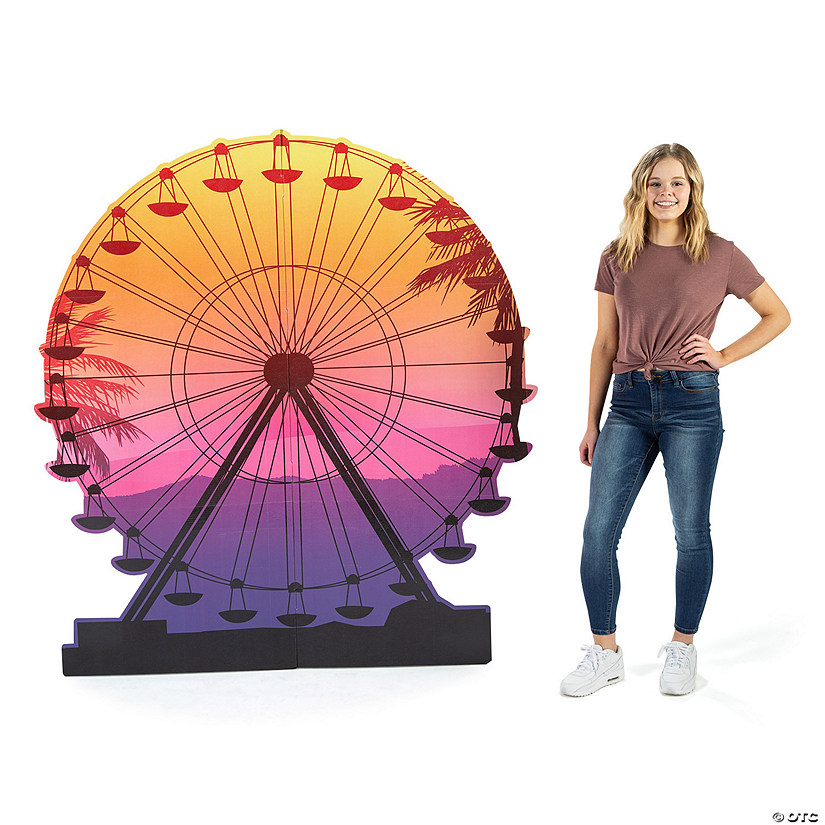 68 1/2" Ferris Wheel Silhouette Cardboard Cutout Stand-Up Image