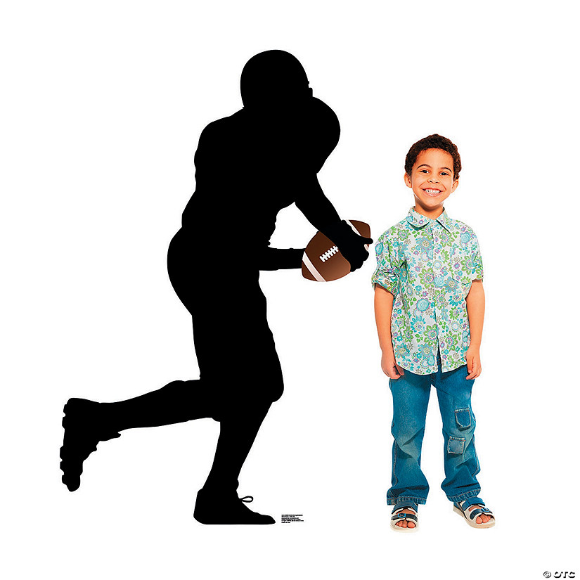 68" Football Player Running Silhouette Life-Size Cardboard Cutout Stand-Up Image