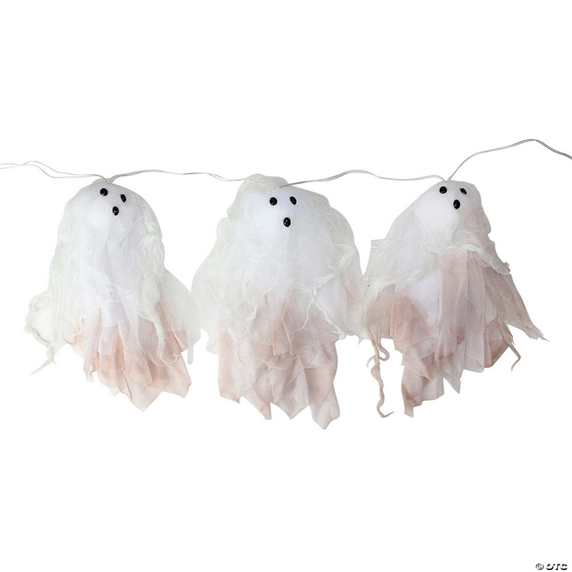 6ct Color Changing Hanging Ghost Halloween Lights  3.25' Clear Wire Image