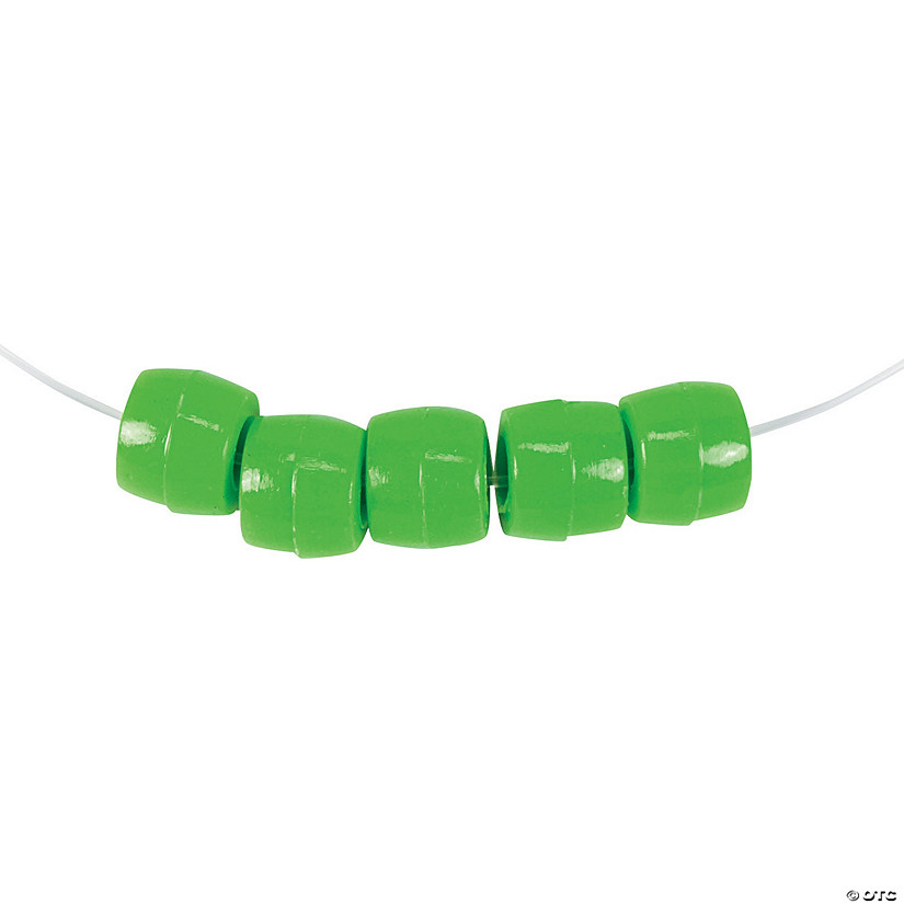 6mm 1/2 Lb. of Green Pony Beads - 1000 Pc. Image