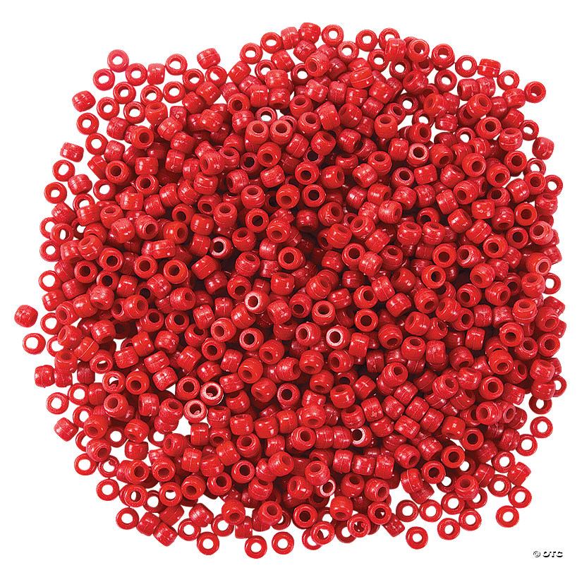 6mm 1/2 Lb. of Solid Color Pony Beads - 1000 Pc. Image