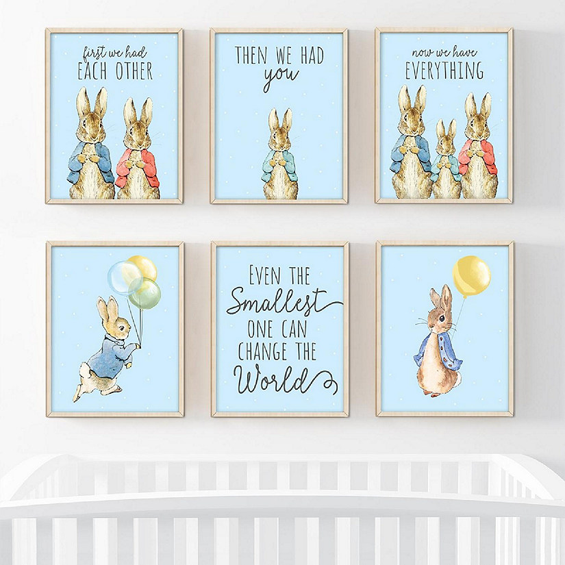 6Pc Peter Rabbit Baby Blue First We Had Image