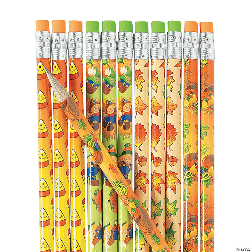 7 1/2" Bulk 144 Pc. Autumn Styles & Colors Pencil Assortment Image