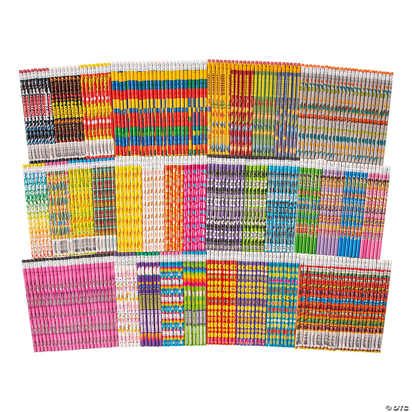 7 1/2" Bulk 288 Pc. Fun Themes Wood Pencil Assortment Image