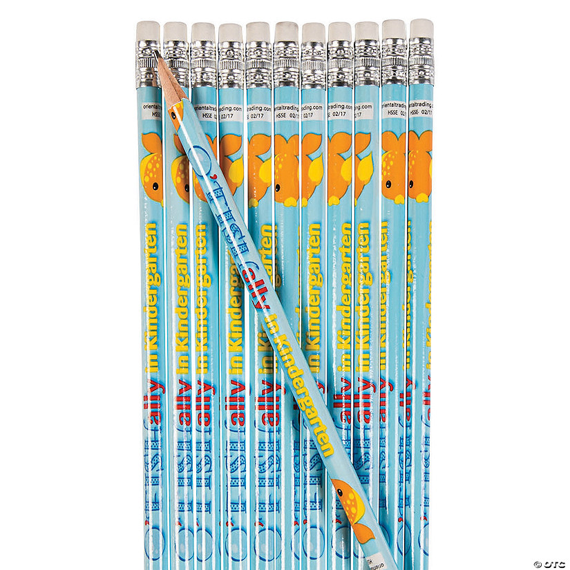 7 1/2" Multicolor O'Fishally in Kindergarten Wood Pencils - 24 Pc. Image