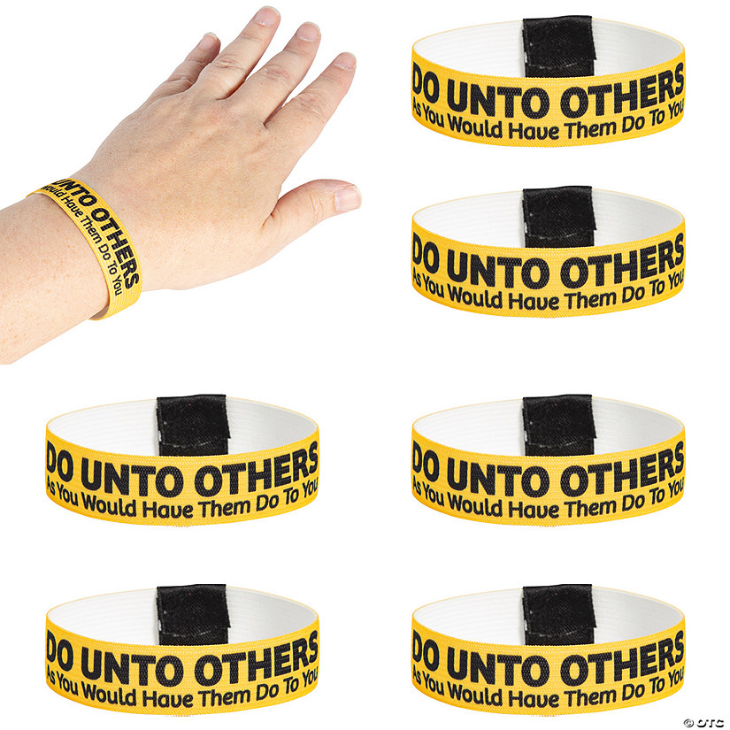 7 1/2" Religious Golden Rule Polyester Bracelets &amp;#8211; 6 Pc. Image