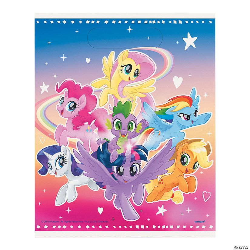 7 1/2" x 11" Medium My Little Pony&#8482;<sup> </sup>Magic Plastic Goody Bags - 8 Pc. Image