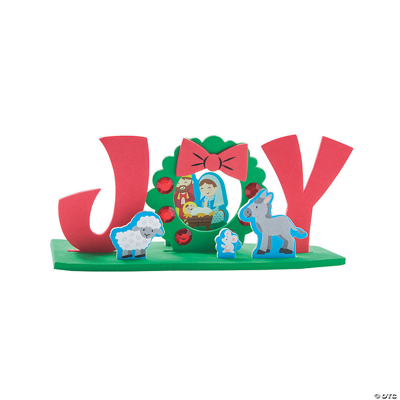 7 1/2" x 3 1/2" 3D Joy Nativity Stand-Up Craft Kit - Makes 12 Image