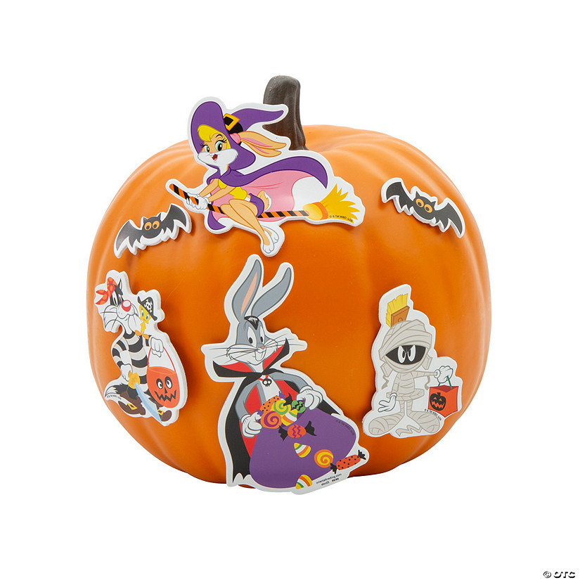 7 1/2" x 6" Looney Tunes&#8482; Characters Pumpkin Decorating Craft Kit - Makes 12 Image