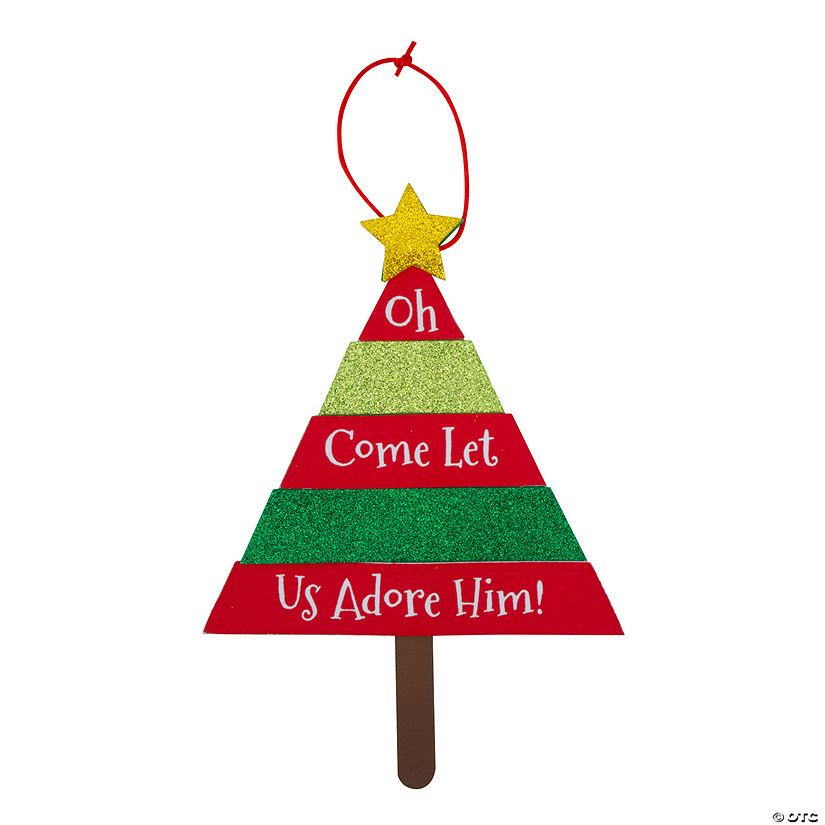 7 1/2" x 8" Layered Christmas Tree Sign Craft Kit - Makes 12 Image