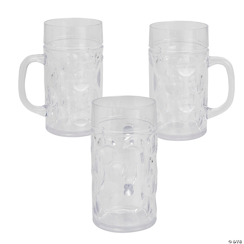 7" 30 oz. Clear Plastic Mug - 6 Ct. Image