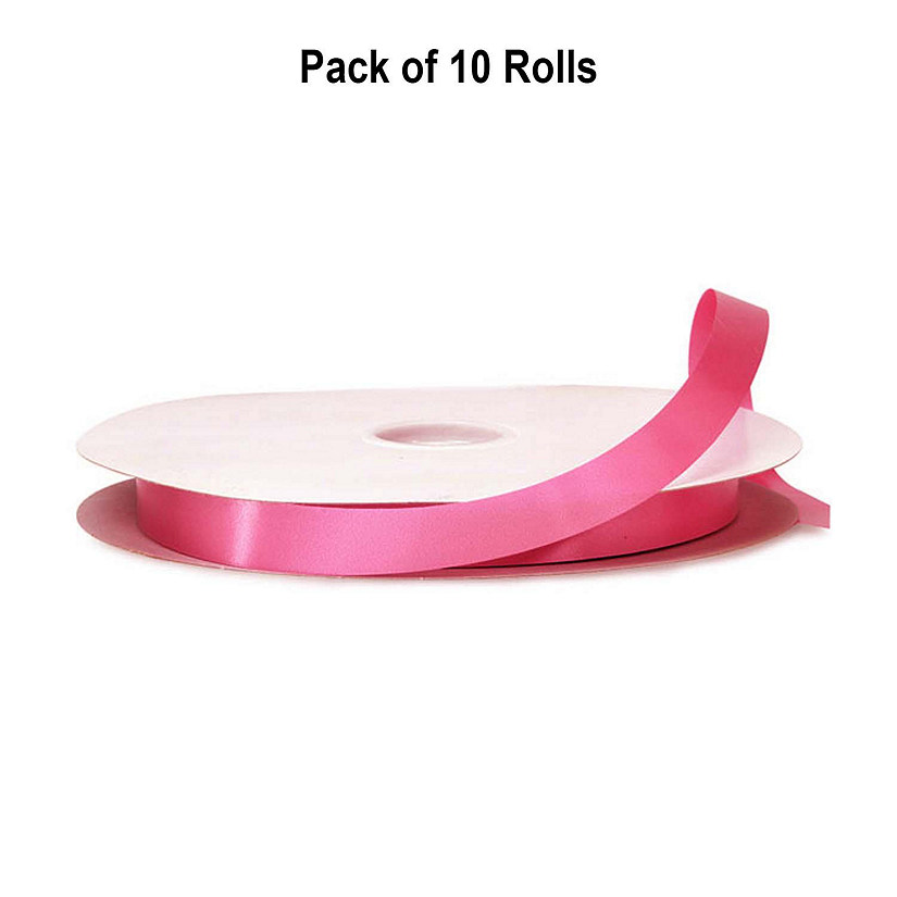 7/8"x100 yard Hot Pink Polyester Satin Gift Ribbon Image