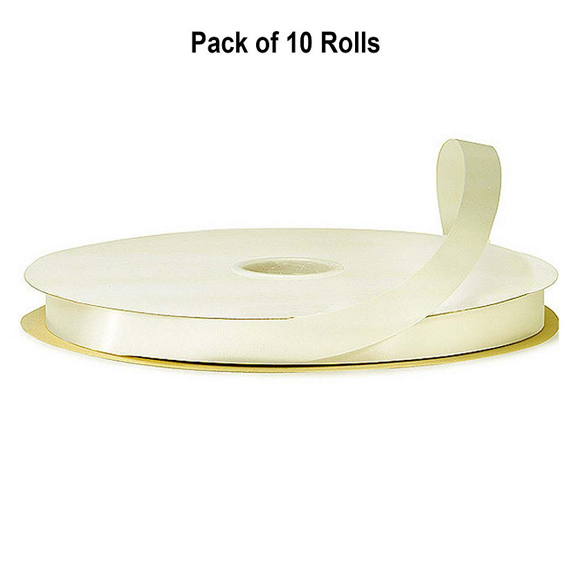 7/8"x100 yard Ivory Polyester Satin Gift Ribbon Image