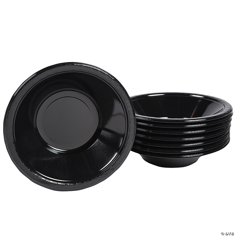 7" Black Velvet Plastic Bowls - 20 Ct. Image