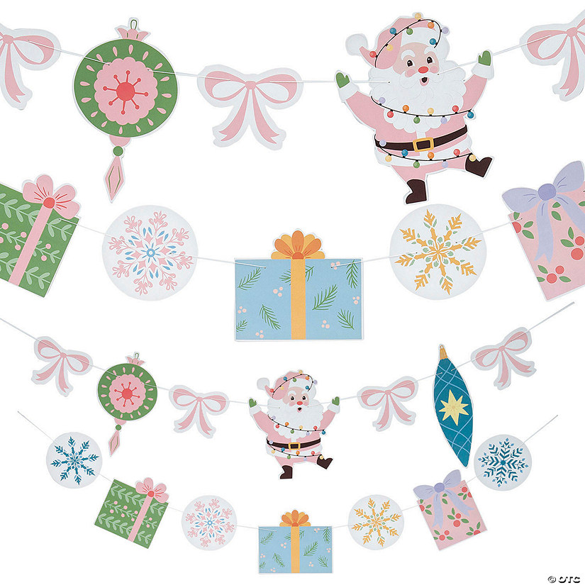 7 ft. &amp;#8211; 9 ft. Once Upon a Snowfall Ready-to-Hang Cardstock Garland &amp; Cutouts Set &amp;#8211; 2 Pc. Image