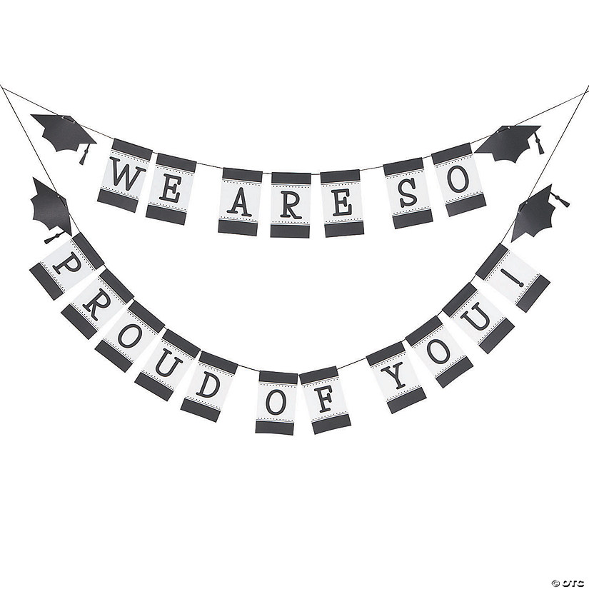 7 Ft. - 9 Ft. We Are So Proud of You Graduation Ready-to-Hang Cardstock Garlands - 2 Pc. Image