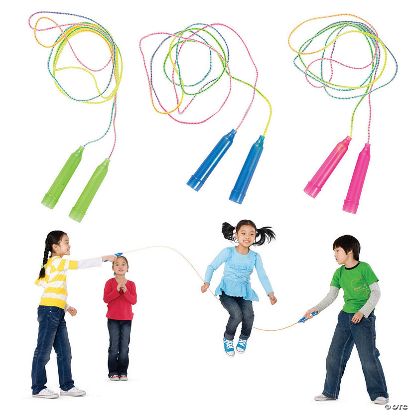 7 ft. Assorted Bright Colors Plastic Jump Ropes - 3 Pc. Image
