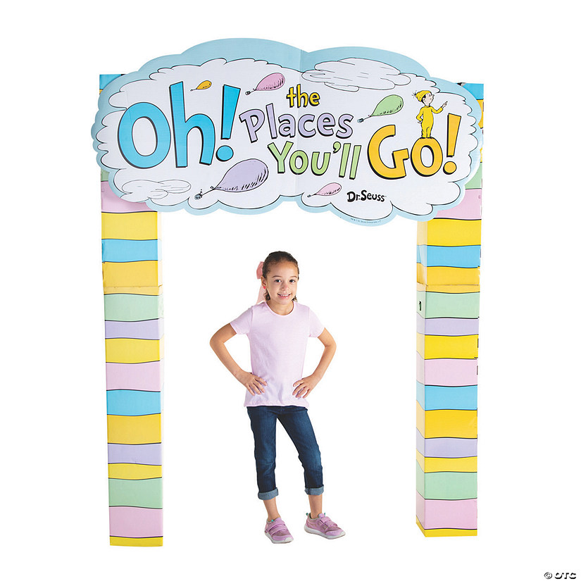 7 Ft. Dr. Seuss&#8482; Oh, the Places You&#8217;ll Go Archway Cardboard Stand-Up Image