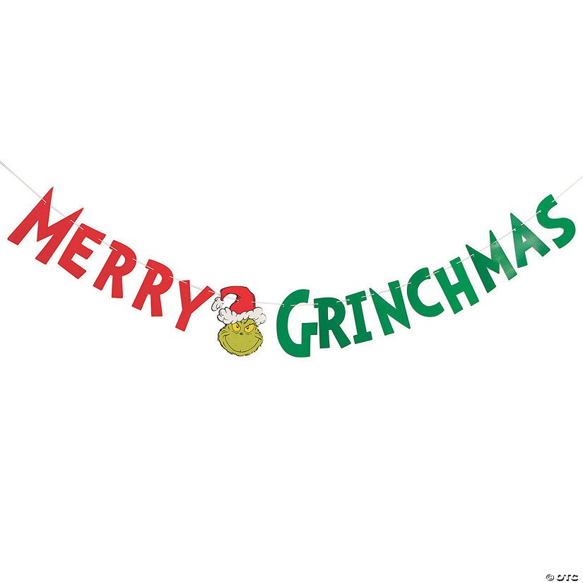 7 Ft. Dr. Seuss&#8482; The Grinch Merry Grinchmas Ready-to-Hang Garland Image