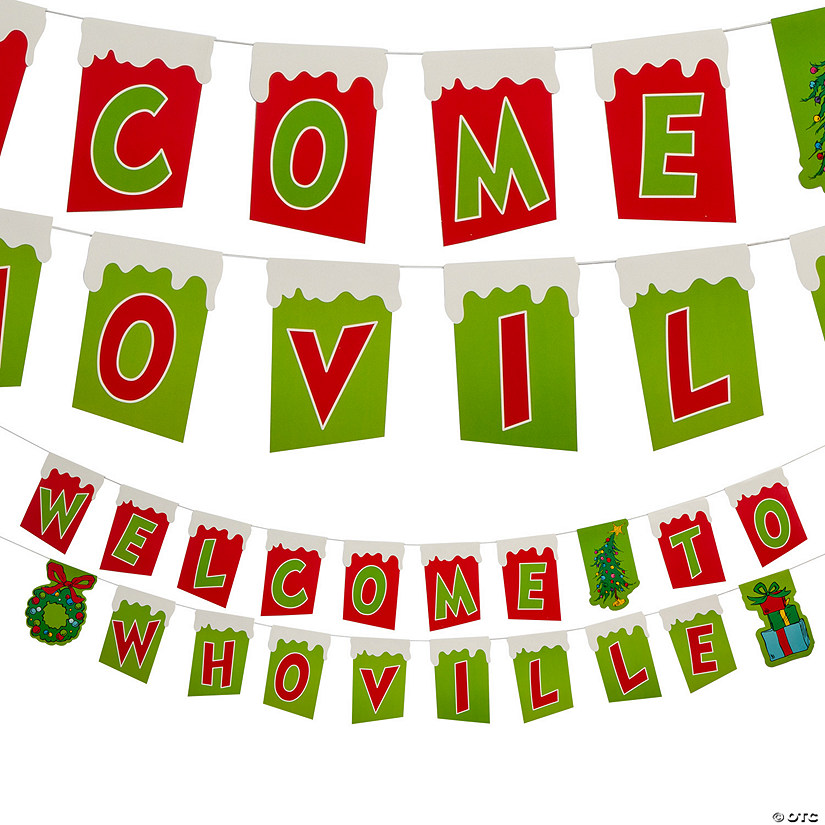 7 Ft. Dr. Seuss&#8482; The Grinch Who-ville Ready-to-Hang Garland - 2 Pc. Image