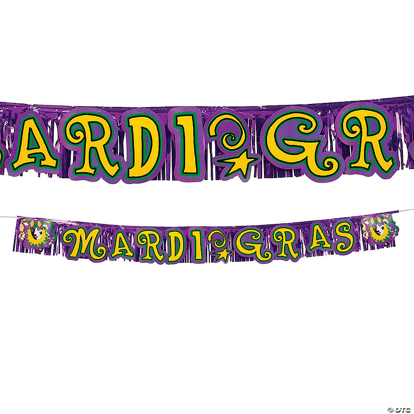 Metallic Mardi Gras Tiered Fringe 14 x 10' (Each)