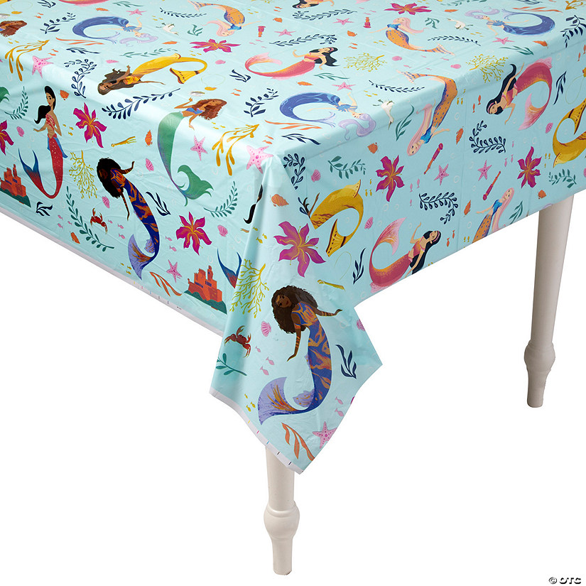 7 ft. x 54" Disney&#8217;s The Little Mermaid&#8482; Plastic Tablecloth Image