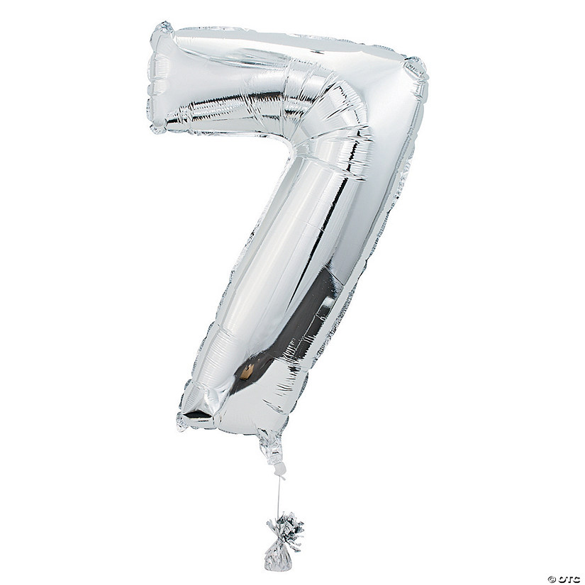 7-Shaped Number 34" Mylar Balloon Image