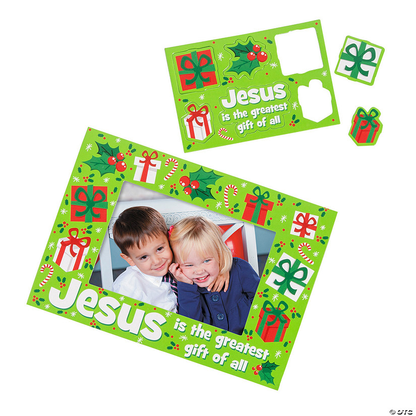 7" x 5" Jesus is the Greatest Gift of All Picture Frame Magnet Craft Kit - Makes 12 Image