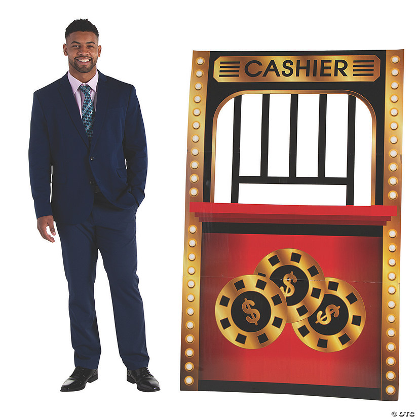 70" Casino Cashier Cardboard Cutout Stand-Up Image