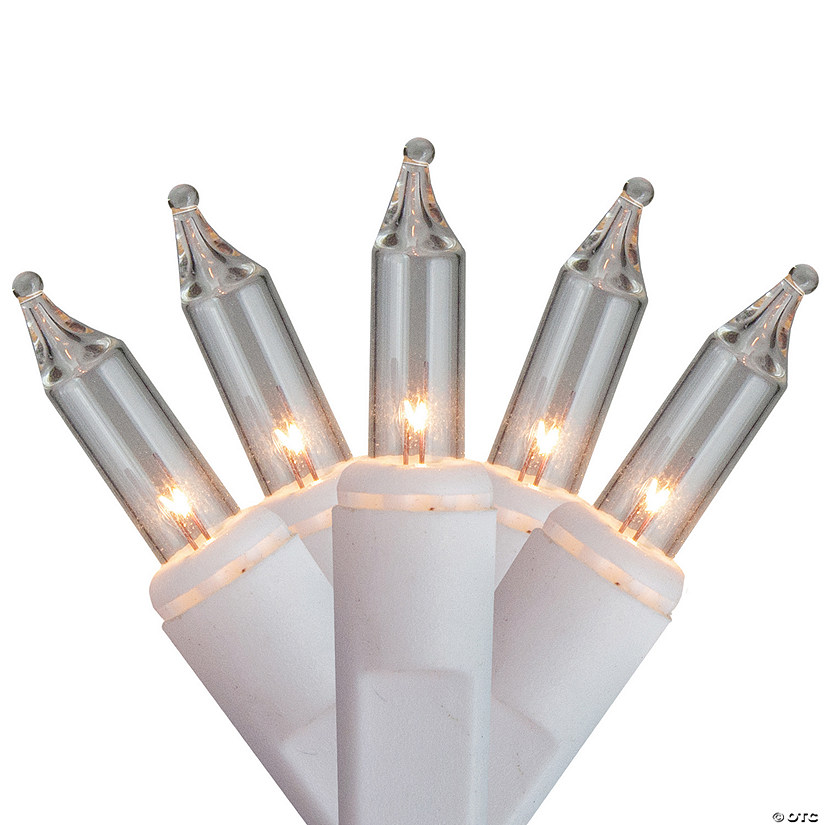 70ct Clear Mini Replacement Christmas Lights with Clips for 3-D Frames Image