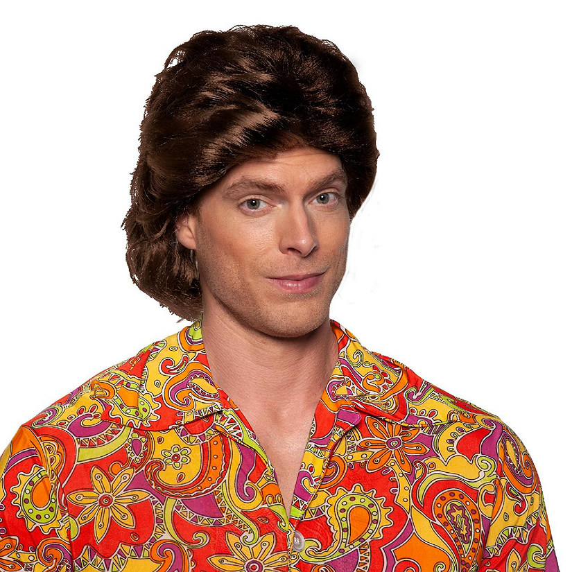 70's Disco Adult Costume Wig  Brown Image