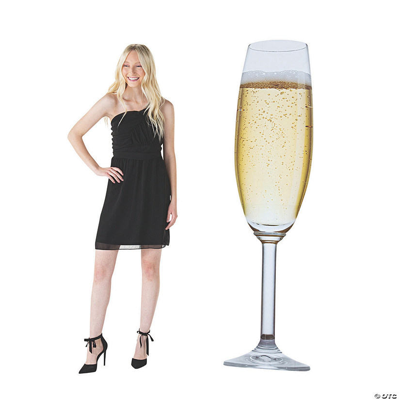 71 1/2" Giant Champagne Glass Cardboard Cutout Stand-Up Image