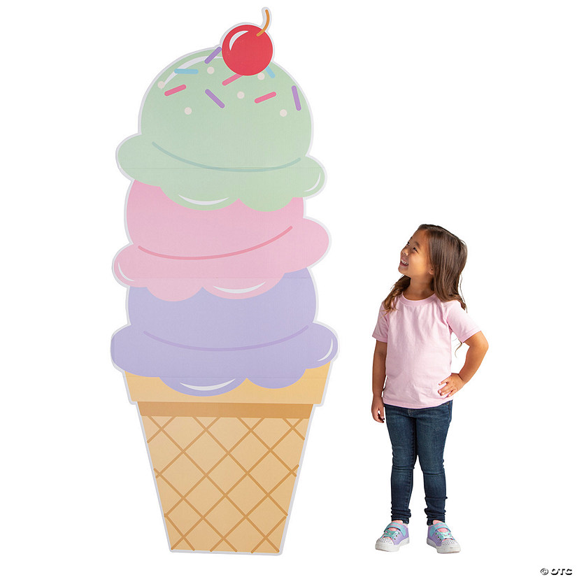 71" Ice Cream Cardboard Cutout Stand-Up Image