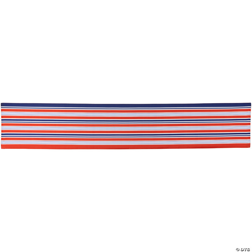 71" Red  White and Blue Americana Striped Table Runner Image