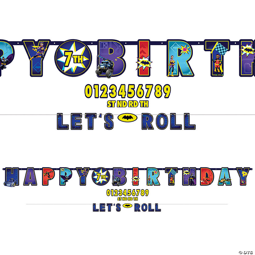 72" &#8211; 125" Batwheels&#8482; Add-an-Age Birthday Party Banner - 2 Pc. Image