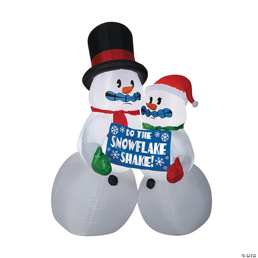72" Blow Up Inflatable Shivering Snow Couple