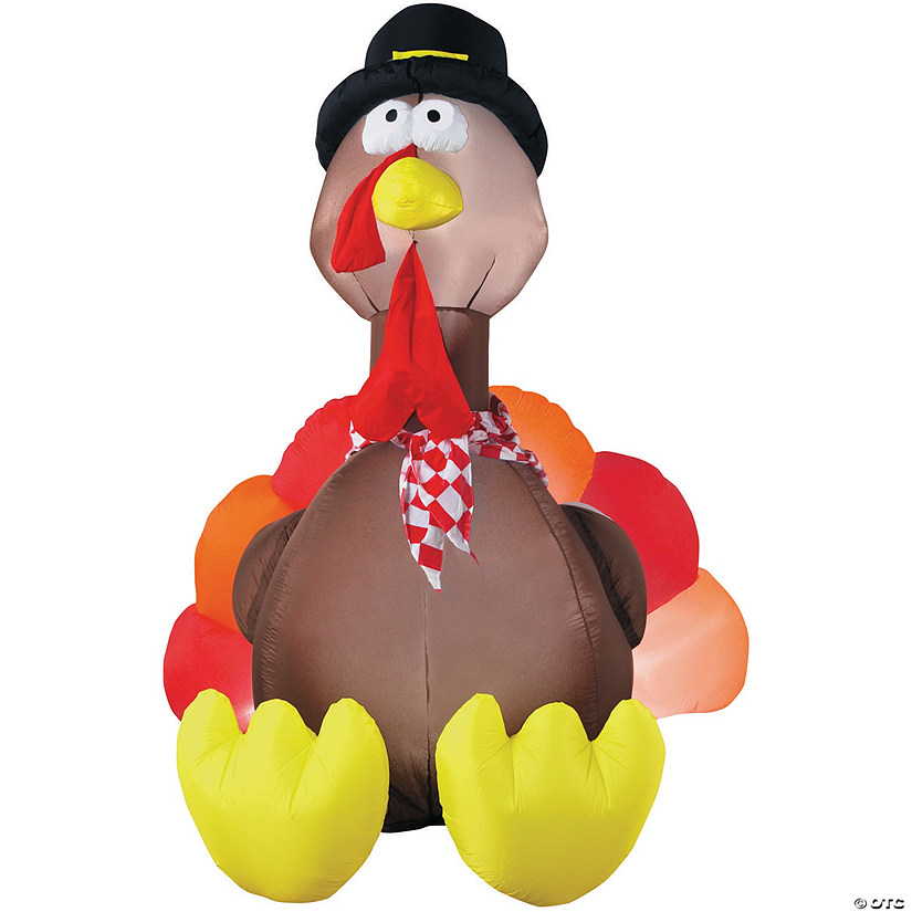 72 Blow Up Inflatable Turkey With Lights Oriental Trading