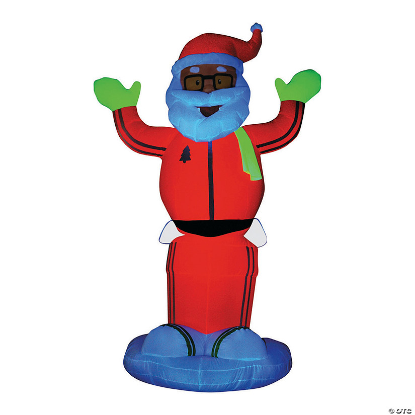 72" Outdoor Blow Up Inflatable Light-Up Santa Claus Image